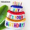 Birthday Scene Decoration Balloons for Boys Girls Children's First Birthday Baby Happy Birthday Hundred Days Birthday Cake