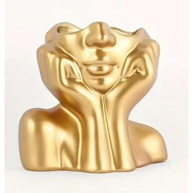 1 Pcs Vase for Home Decor, Living Room, Office, Bedroom,Centre Table,Ceramic Look Unbreakable Showpiece Flower Pot for Decorations