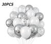 30pcs 10 Inch Multi-color Latex Balloons Set for Birthday Wedding Engagement Anniversary Bachelorette Bridal Shower Decoration