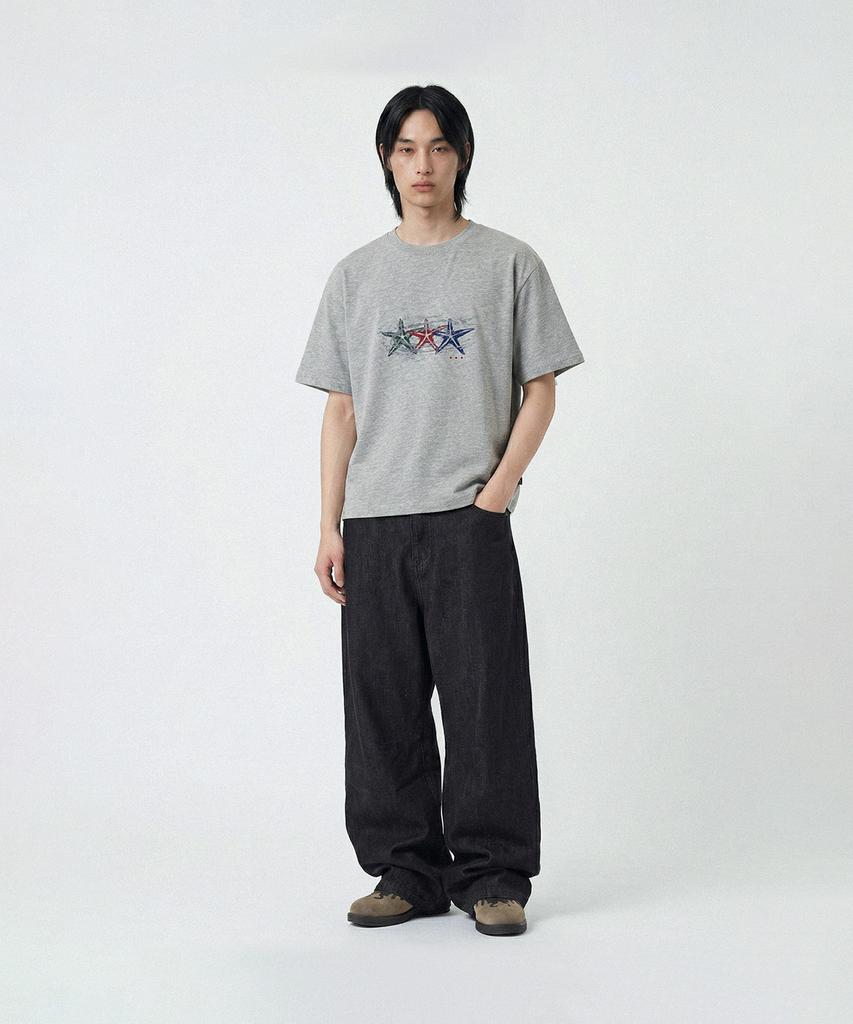 Odeupeol Starfish Crop T-Shirt(Gray)