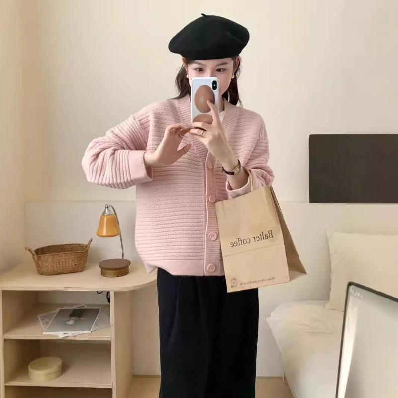 The New Gentle Wind Soft Waxy Knitted Cardigan Women's Versatile Loose Lazy Wind Temperament Sweater Jacket