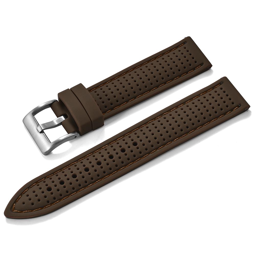 Quick Release Sport Silicone Watch Band - Breathable Waterproof Soft Rubber Strap Universal Fit 18mm 20mm 22mm For Men Women