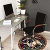 1pc Office Carpet Chair Mats Deer with Flowers Circular Illustration Perfect for Decorating Office Chairs, Living Rooms, Or Bedrooms.YDT092