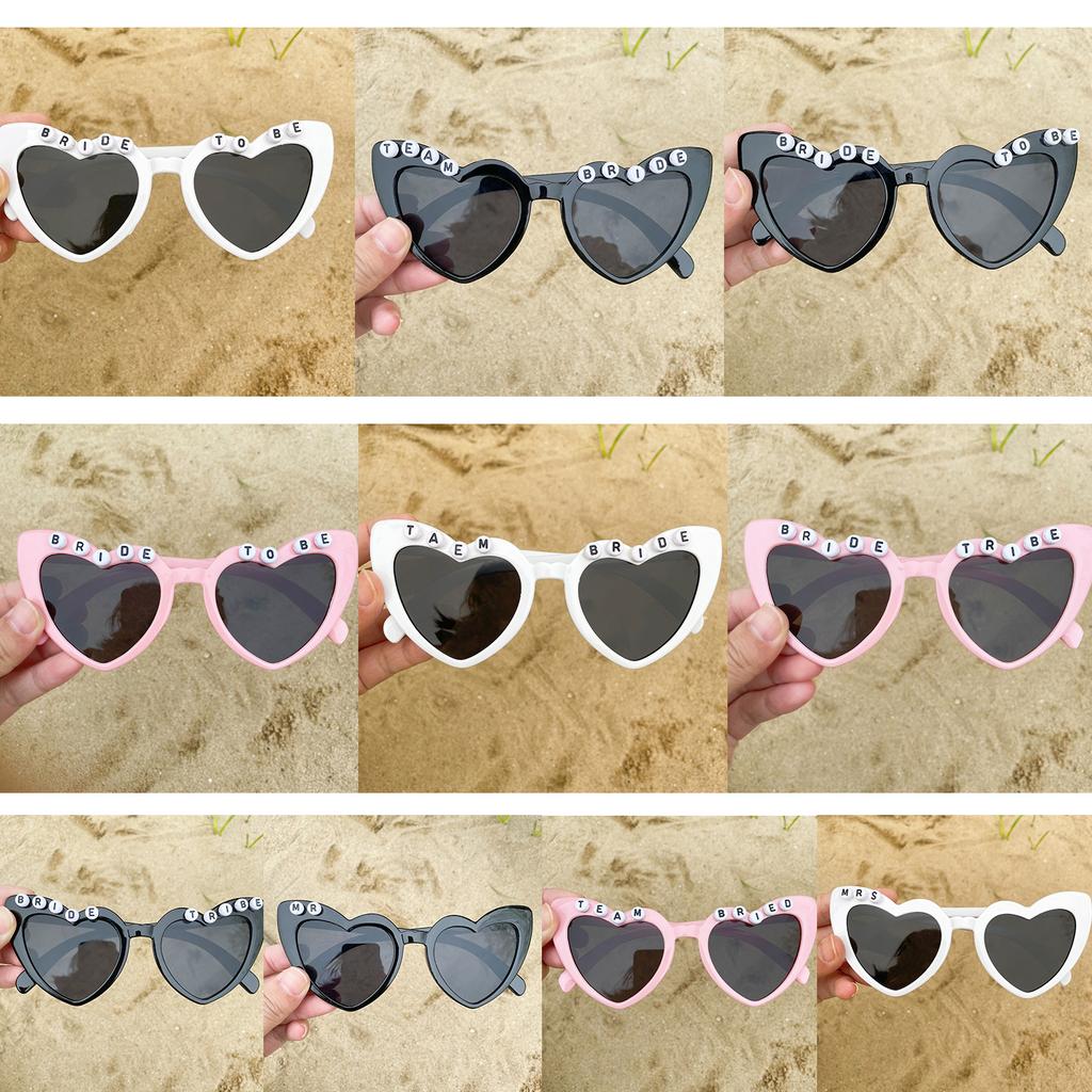 Bachelorette Bridesmaid Cat-eye Sunglasses for Honeymoon Newlyweds Gift for Engagement Party Photo Props