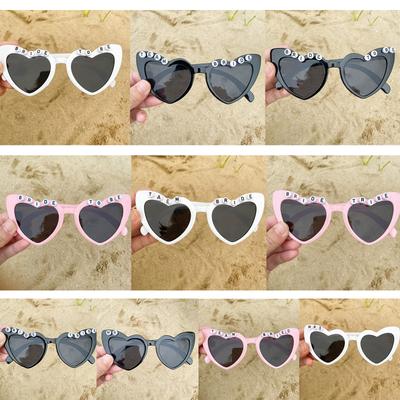 Bachelorette Bridesmaid Cat-eye Sunglasses for Honeymoon Newlyweds Gift for Engagement Party Photo Props