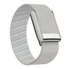 Diamond-Embedded For WHOOP 5.0 Straps Nylon Woven Elastic Casual Wristband with Full-Diamond Bright Silver Metal U-Frame for Whoop 5.0 MG Band