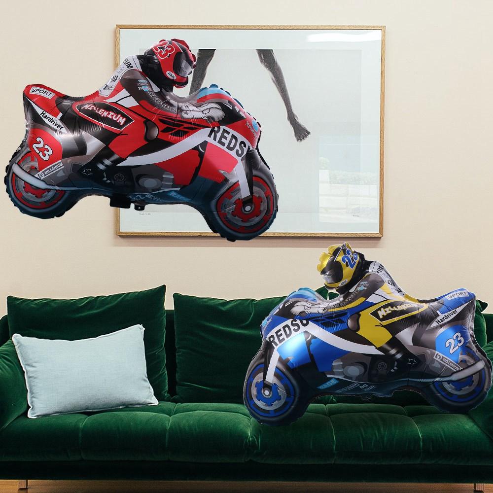 Thickened Racing Car Foil Balloons Red Blue Racing Theme Party Decorations  Holiday Decor