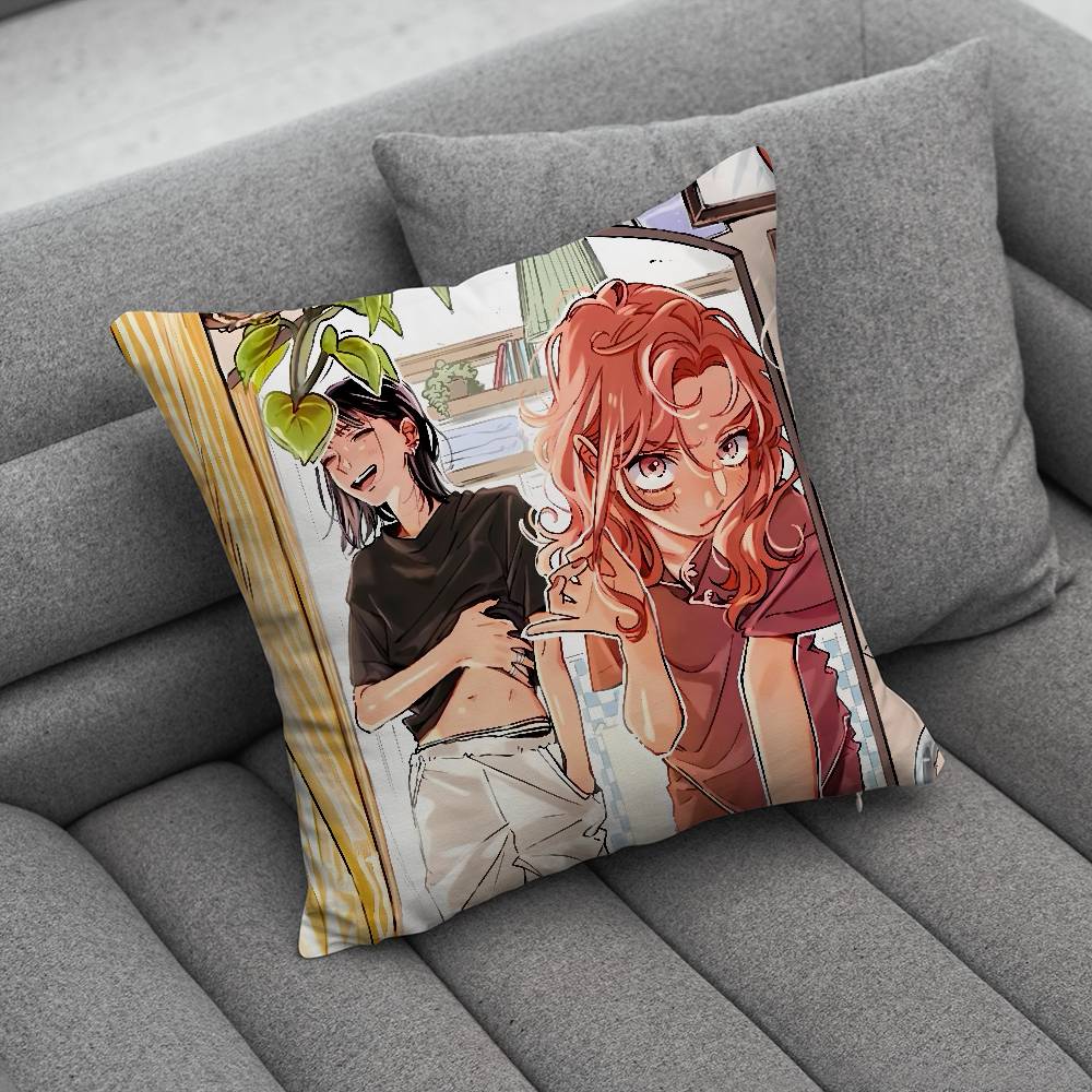 Aya Oosawa and Mitsuki Koga Pillow Case For Home Bedroom Car Office Decoration Living Room Sofa Cushion Cover Suitable