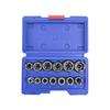 Efficient 13pc Bolt Extractor Socket Easy Removal of Various Nut Quick and Easy Nut Disassembly with Storage Case