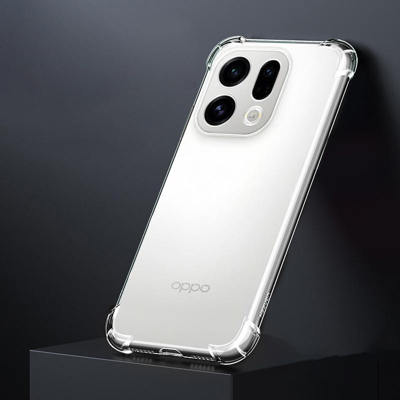 

Airbag TPU Phone Case for OPPO Find X9 Pro X9Pro 5G Soft Crystal Clear Shockproof Silicone Back Covers Mobile Accessories Fundas OPPO Find X9 Pro чистий