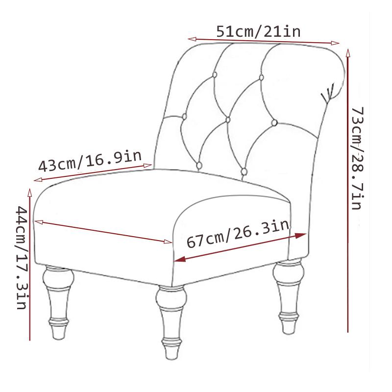 Armless Chair Furniture Slipcovers Repellent Accent Dining Chair Cover Armless Slipper Protector Removable Slipcover Used For Living Home Hotel
