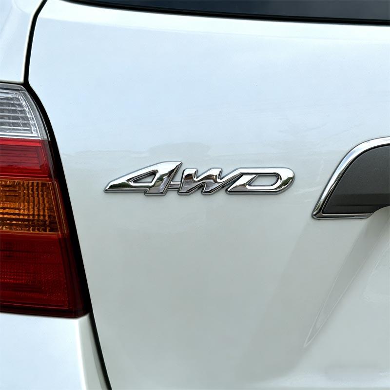 3D Metal 4WD V6 Decorative Sticker For Toyota Highlander Trunk Modification And Refurbishment Accessories J33