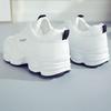 Women's 2025 White Leather Sneakers: Spring & Autumn Thick Sole Versatile Casual Shoes