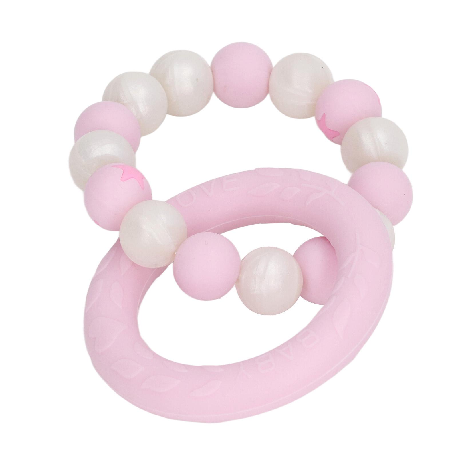 

Baby Bright Color Teething Bded Bracelet Infant Gum Relief Soft Silicone Teething Toy for Home