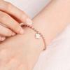 Clover 14Kgp Ball Chain Rose Gold Bracelet Jr193