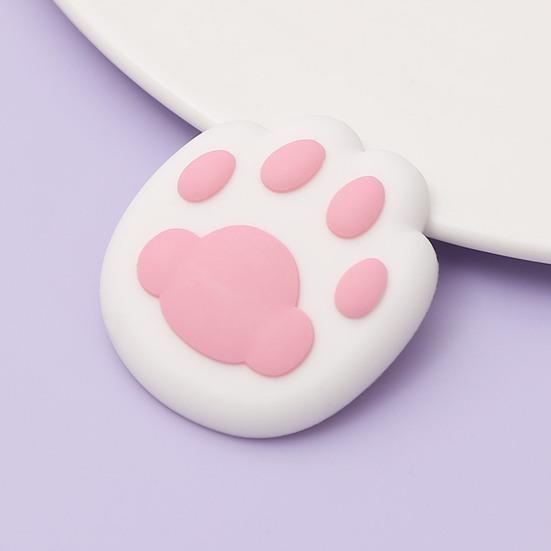 1/4Pcs 3D Cat Paw Wall Bumper Self-Adhesive Door Stopper Wall Protector Door Handle Wall Guard Shield Anti-collision Silencer Pad Buffer Sticker