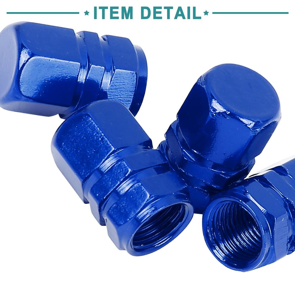 ACROPIX Tire Stem Valve Caps Universal Navy Blue 4pcs