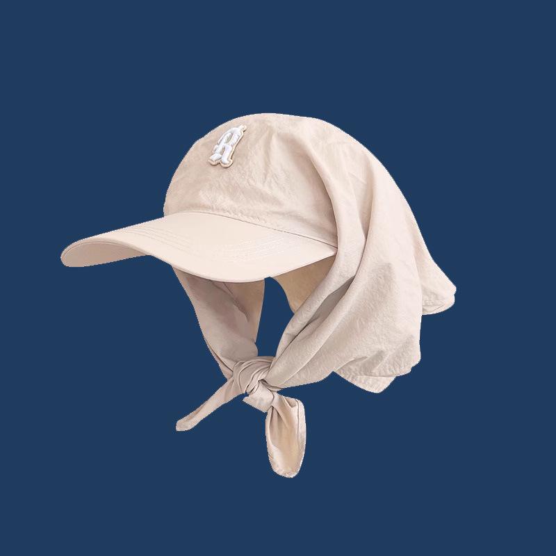Jennie Style Sun Protection Headscarf Hat with Strap - Outdoor Baseball Cap Sunshade