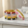 Traditional Vintage Cloisonne Bangle Cherry Blossom Women's Hand Bracelet Ladies