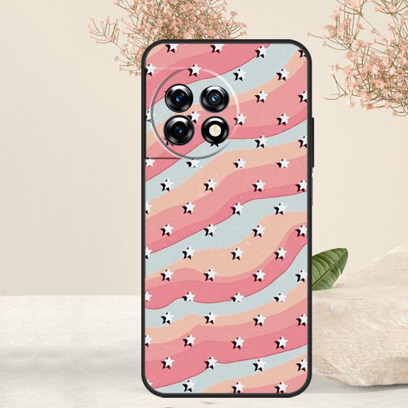 preppy stars lightning pink Case For OnePlus 15 13 12 11 13T 13R 15R 10R 10T 8T 9 10 Pro Nord 5 CE 4 3 Lite N20 N30 Cover