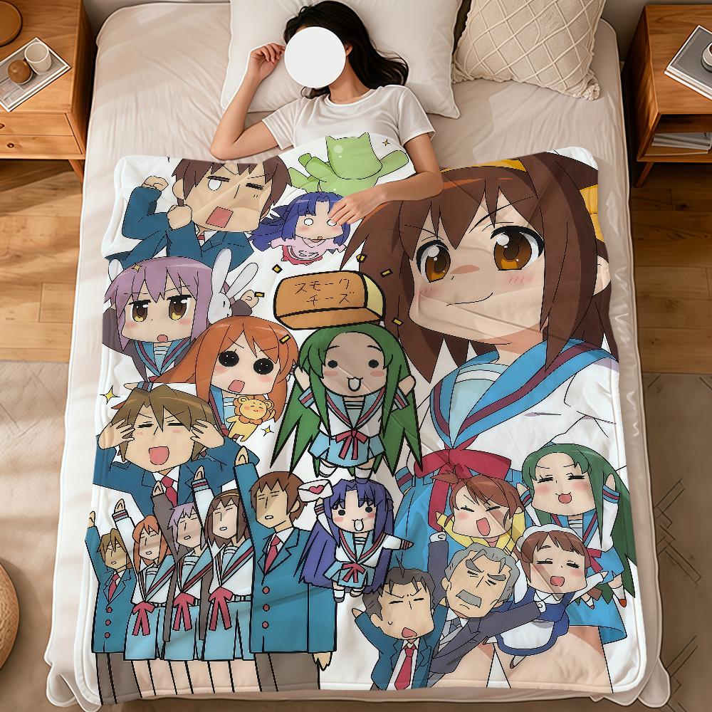 anime The m-Melancholy of Haruhi Suzumiya soft warm plush blanket dormitory sofa living room pet hogar bedroom gift home Flannel