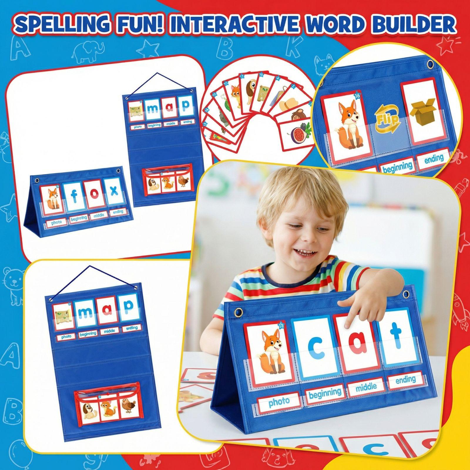 Word Phonics And Spelling Games, Letter Reading, Visual Word Toys One Size
