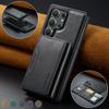2 IN 1 Case For Samsung Galaxy S25 S24 Ultra Plus FE Wireless Charger Magsafe Wallet Lather Card Pocket Magnetic Kickstand Case