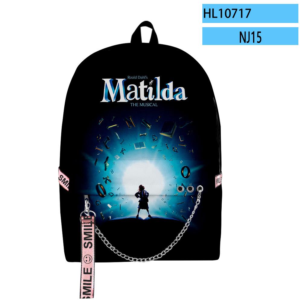 Luxury Roald Dahl's Matilda the Musical Movie 3D Print School Bags Unisex Oxford Waterproof Notebook multifunction Backpacks