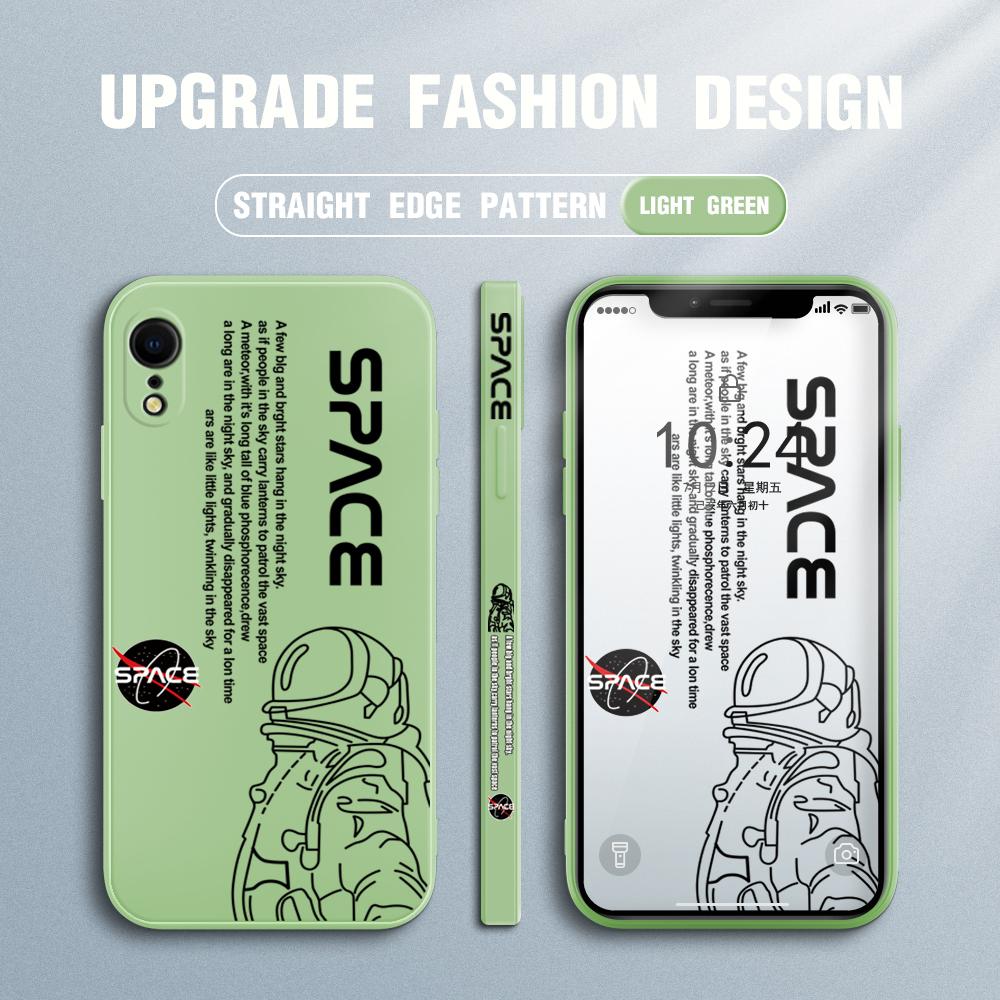 Stilvolle Astronauten-Handyhülle für Redmi Xiaomi POCO Note 10 Pro 9 9A 9T 10C 8 7 11 Lite 5G X3 M3, quadratische Kante, weich, vollständiger Kameraschutz, weiche TPU-Abdeckung