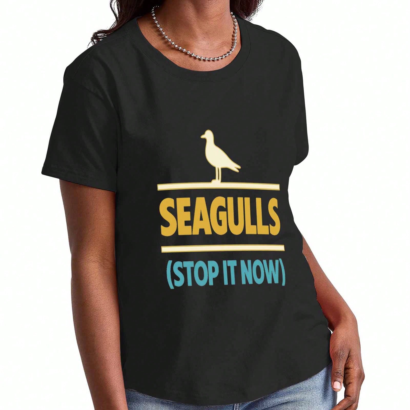 Seagull Coconut Poke Wounisex s Cotton T Shirt, Premium Cotton Graphic, Durable, Casual Fashion. Seagull Gonna Come And Poke You In The Coconut Image S разноцветный