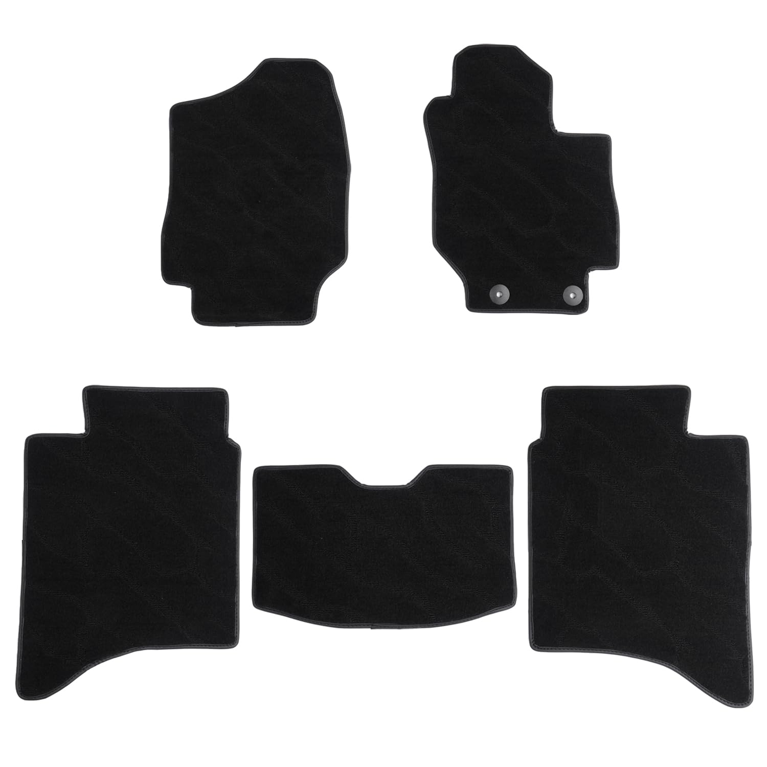 

AUTO SPEC Wave Pattern Floor Mats for Suzuki Jimny Nomad Model April 2025 Front Rear Cargo Interior Easy Stain Protective Accessories (Manual чорний