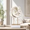 Cloud Sculpture on Stand Modern Desk Accent Abstract for Living Room, Model Home