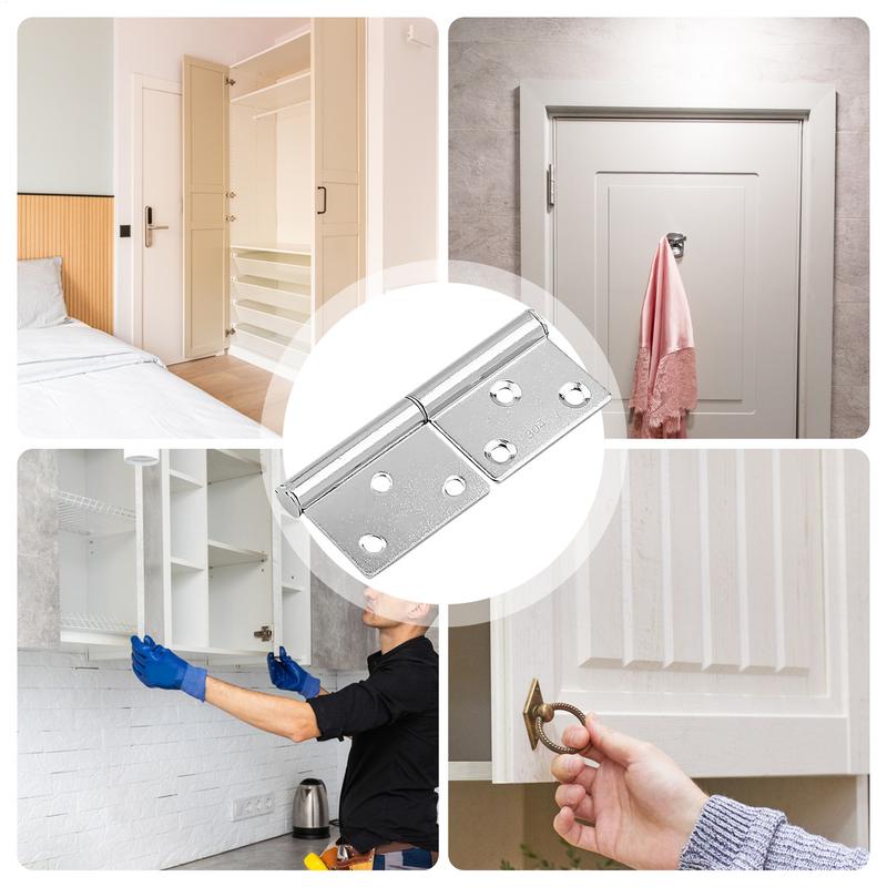Heavy Duty Door Hinges Detachable Flag Door Hinge Furniture Locks Barn Offset Gate Attachment for Metal Doors Window Cabinet