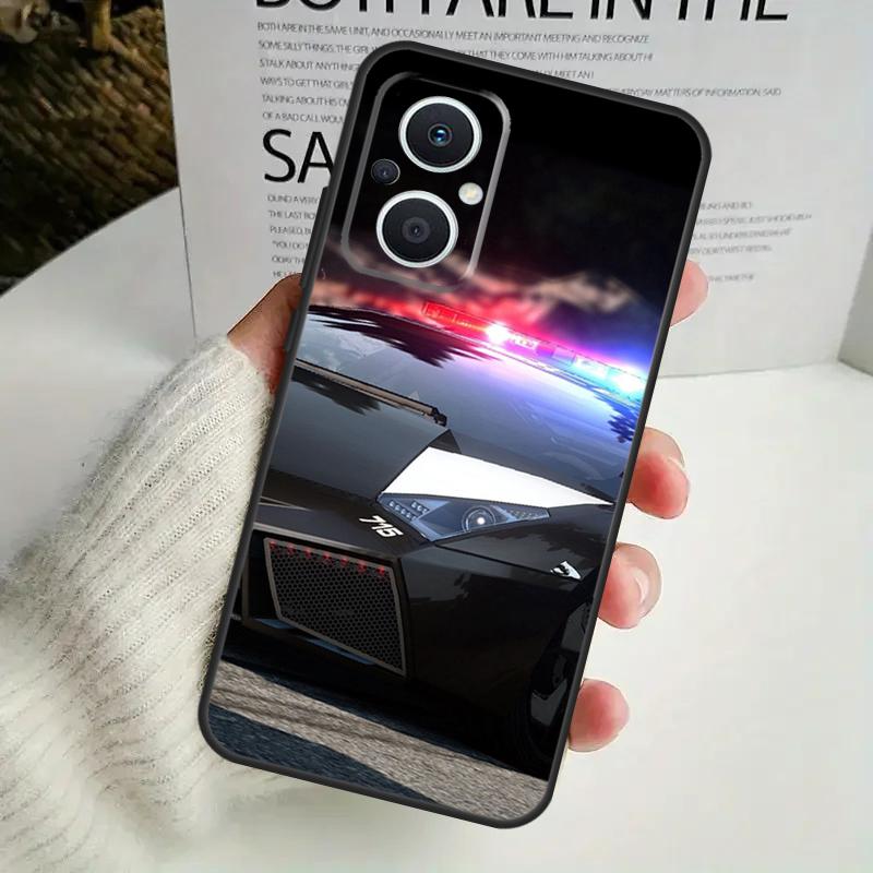 Police Car Case For OPPO Reno 8 7 6 5 4 Lite 8T 5Z 4Z 10 11F OPPO Find X5 X6 Pro X2 Neo X3 Lite Cover
