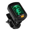 FineGood Clip Tuner with Rotating LCD Chromatic for Portable Tuning Meter High-Precision Display, Compatible, Guitar/Bass/Ukulele/Violin,