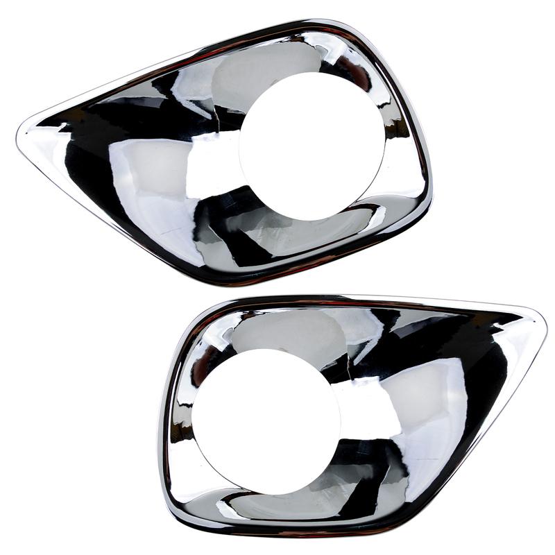 Car Front Rear Tail Bumper Fog Light Cover Lamp Trim Frame Bezel Decoration Mirror Chrome Fit for Toyota RAV4 2013 2014 2015