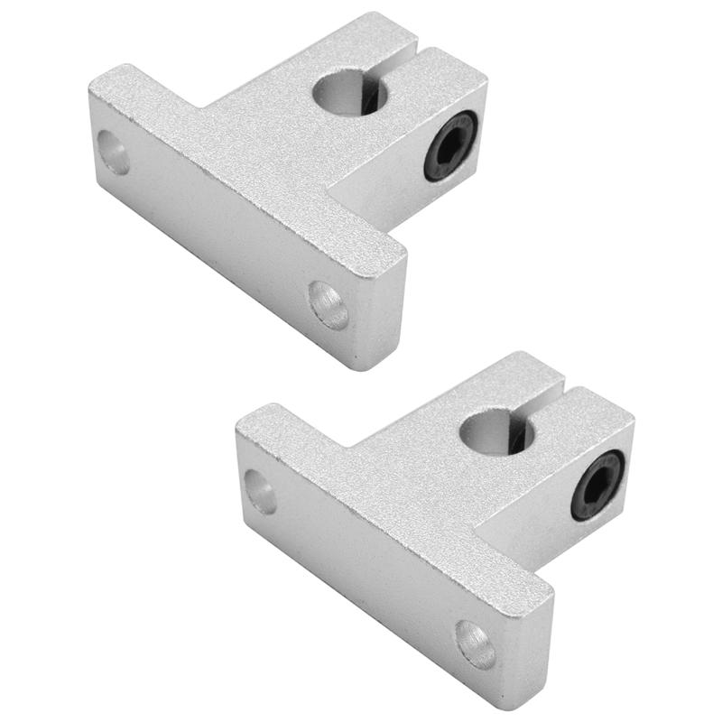 AD23-2 Pcs Linear Motion Rail Clamping Rod Rail Guide Support Shaft Bracket Coupling Mount SK8 8Mm
