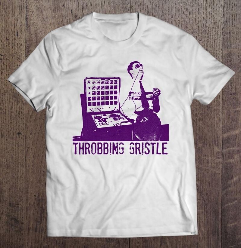 Vtg Throbbing Gristle Band Music Lover Cotton White Shirt UR122 M