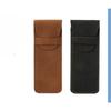Retro Matte PU Leather Flip-top Pen Case  High-end Pen Protection Case Large-capacity Double-barrel Pen Case