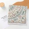 Pure Cotton Hand Towel Floral Bag Korean Style Retro Small Square Scarf Headscarf Women's Summer Good Match Scarf Outer Wear