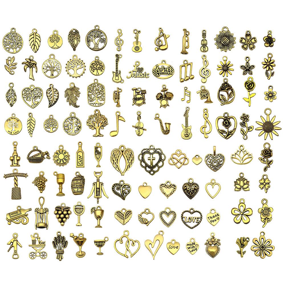 

100 Ярко-серебристых цинковых сплавов DIY Ювелирные аксессуары для ожерелий, браслетов, брелоков, подвесок и шармов