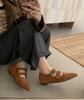 Inner fashion rivet pointed belt buckle Mary Jane shoes women's 2025 new retro versatile single shoes