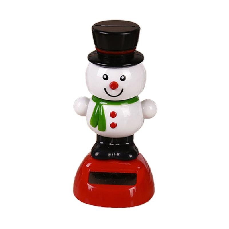 Solar Powered Car Dashboard Decors Funny Christmas Office Cab Accessories Interior Decoration for Adults Christmas