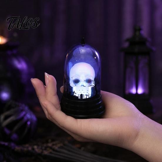 Halloween Party Props Pumpkin Lantern, Battery Operated LED Light, with Hanging Buckle, Lantern Durable Plastic Lighting, for And Desktop Ornament