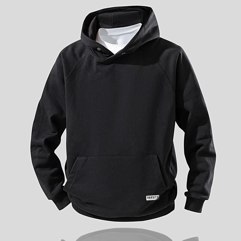 [Four fold buckle] Pinch fold design hooded sweatshirt for men in spring and autumn