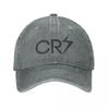 Vintage CR7 Football Ronaldo Baseball Caps Unisex Distressed Cotton Snapback Hat Outdoor Summer Hats Cap