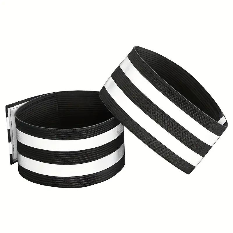 2-Pack Cycling Strap with Reflective Stripes - Heavy-Duty Bike Leg Straps for Mountain Biking, Night Riding - Non-Slip Grip