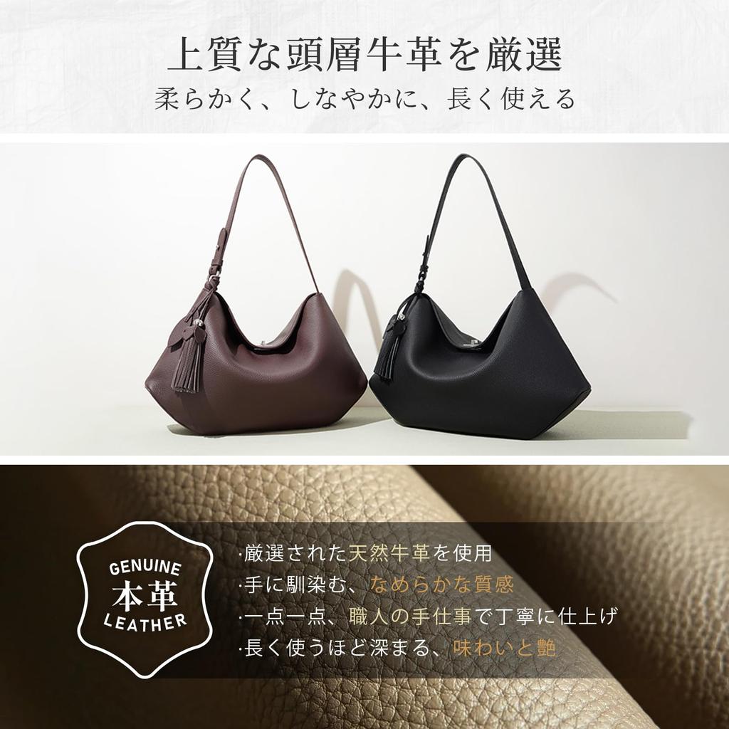 ArtsEye Genuine Leather Shoulder Perfect for Large Day Women's Bag, 3-Way, Lightweight, Self-Standing, Commuting, Crossbody, Compact, Capacity, Gift,
