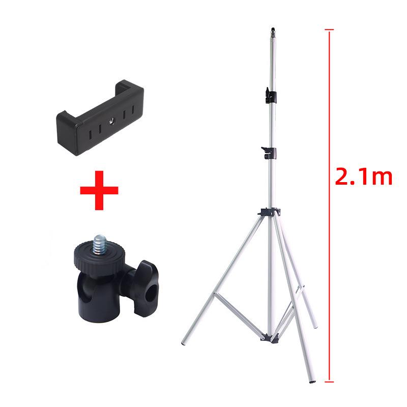 Photography Light Stand & Mobile Phone Tripod – 2.1m Adjustable Floor & Desktop Bracket for Live Streaming