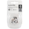 Suavinex Joya Bijou Fox Silver Pacifier Clip - Baby - from 0 Months - Unisex - Grey - White